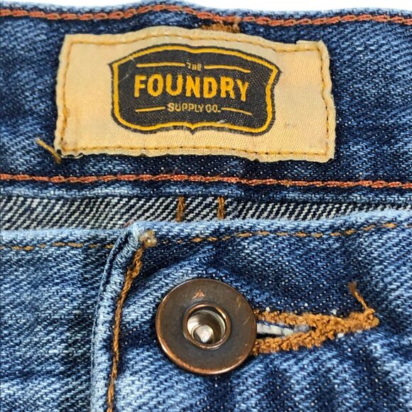 Foundry Blue Denim Men's Shorts 100% Cotton Size 44 - Picture 11 of 12
